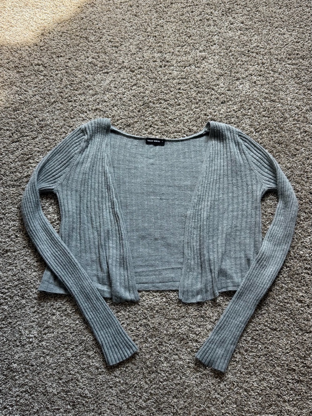 Cropped Grey Cardigan